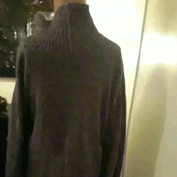 Karen Scott v neck purple rib collared casual trendy long sleeve knit sweater M - Picture 4 of 5